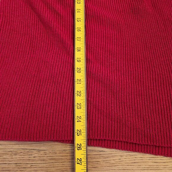 Eileen Fisher Red Merino 100% Wool Mock Neck Sweater | Size L - Picture 9 of 11